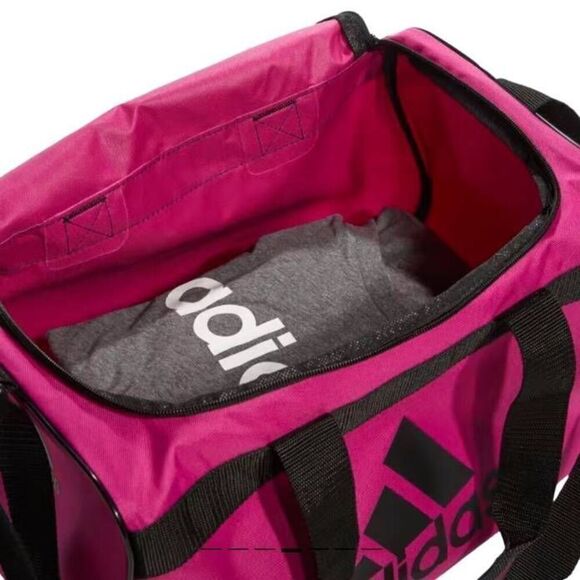 Adidas Diablo Small Duffel Athletic Training Bag Unisex Heather Gray Pink - Picture 7 of 7